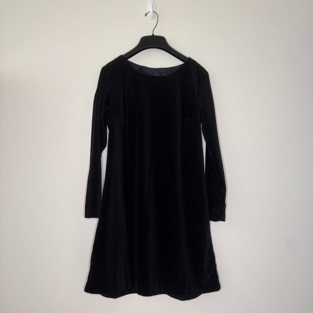 Norton McNaughton Vintage Black Velour Dress Size PS